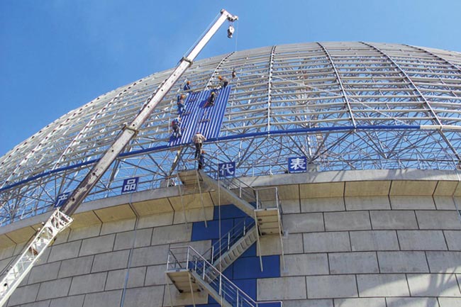 公主岭发电厂球形网架